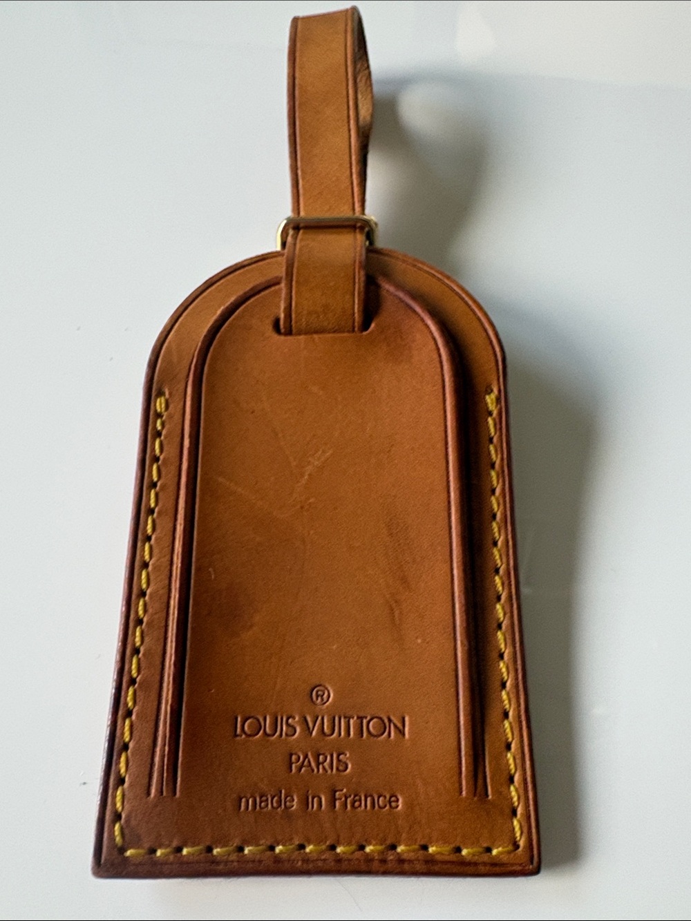 Louis Vuitton Brown Leather Travel Luggage Tag